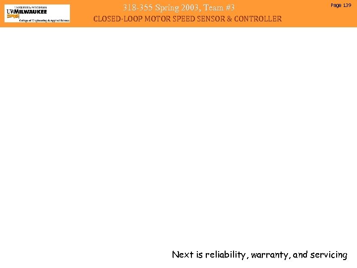 318 -355 Spring 2003, Team #3 Page 139 CLOSED-LOOP MOTOR SPEED SENSOR & CONTROLLER