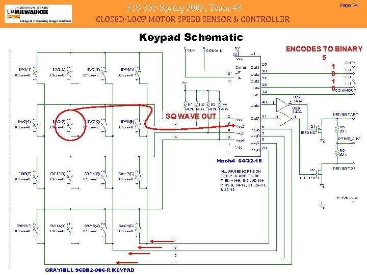 Page 24 318 -355 Spring 2003, Team #3 CLOSED-LOOP MOTOR SPEED SENSOR & CONTROLLER