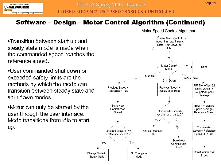 318 -355 Spring 2003, Team #3 Page 78 CLOSED-LOOP MOTOR SPEED SENSOR & CONTROLLER