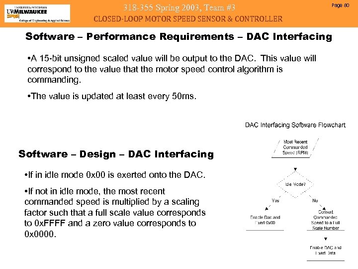 318 -355 Spring 2003, Team #3 Page 80 CLOSED-LOOP MOTOR SPEED SENSOR & CONTROLLER