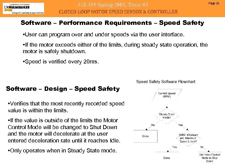 318 -355 Spring 2003, Team #3 Page 81 CLOSED-LOOP MOTOR SPEED SENSOR & CONTROLLER
