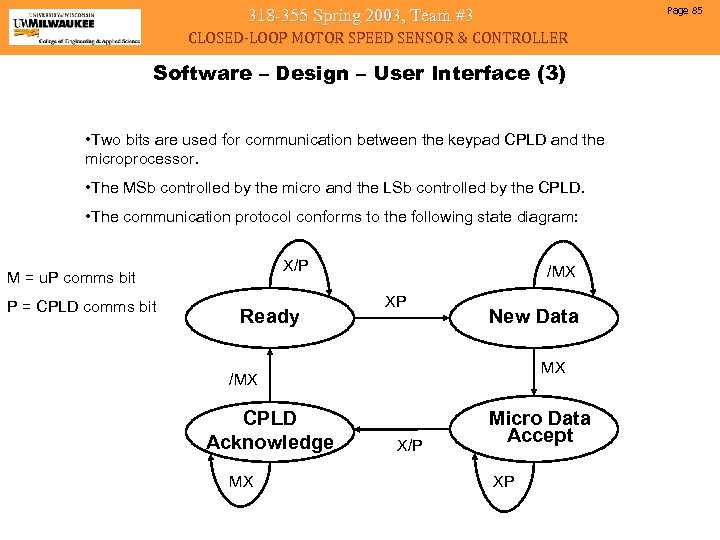 Page 85 318 -355 Spring 2003, Team #3 CLOSED-LOOP MOTOR SPEED SENSOR & CONTROLLER