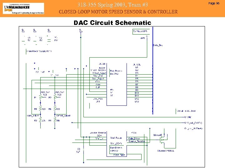 318 -355 Spring 2003, Team #3 CLOSED-LOOP MOTOR SPEED SENSOR & CONTROLLER DAC Circuit