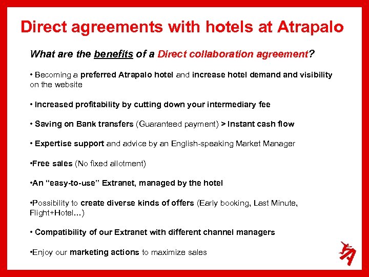 Direct agreements with hotels at Atrapalo What are the benefits of a Direct collaboration