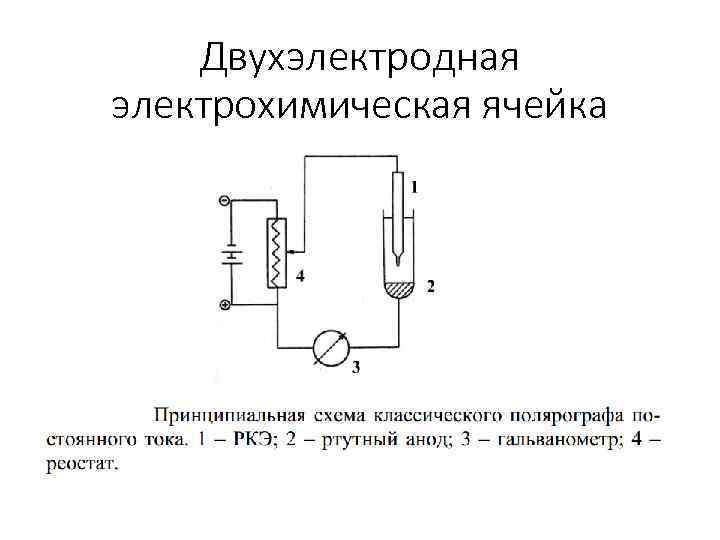 Принципиальная схема полярографа