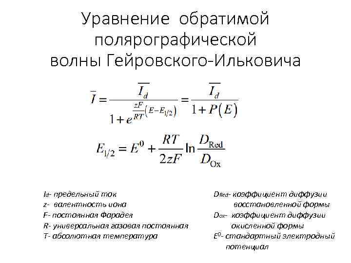 Состав полярографического фона