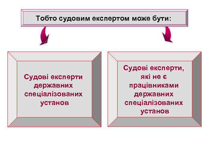 Тобто судовим експертом може бути: Судові експерти державних спеціалізованих установ Судові експерти, які не