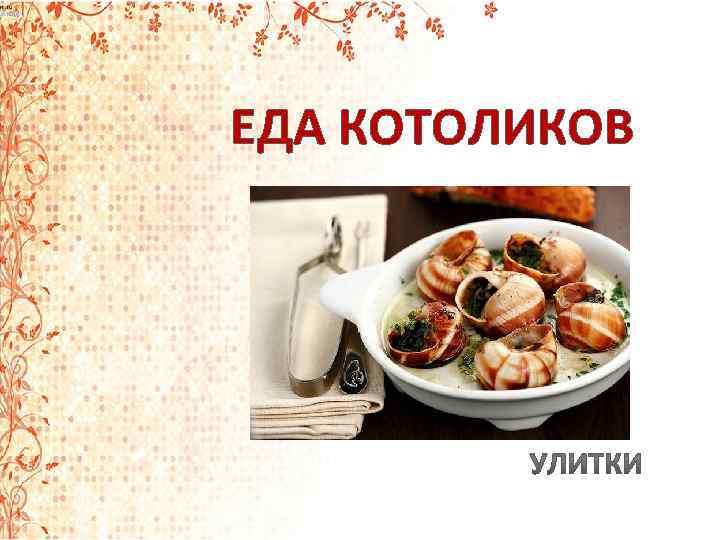 ЕДА КОТОЛИКОВ 