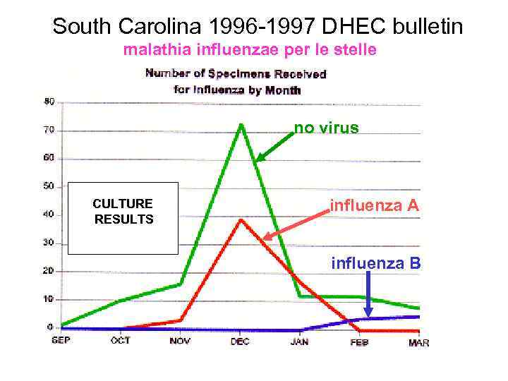 South Carolina 1996 -1997 DHEC bulletin malathia influenzae per le stelle no virus CULTURE