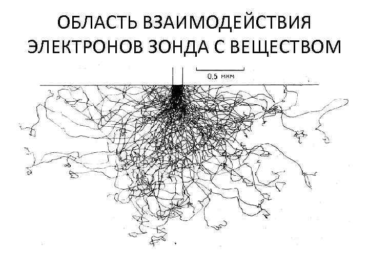 ОБЛАСТЬ ВЗАИМОДЕЙСТВИЯ ЭЛЕКТРОНОВ ЗОНДА С ВЕЩЕСТВОМ 