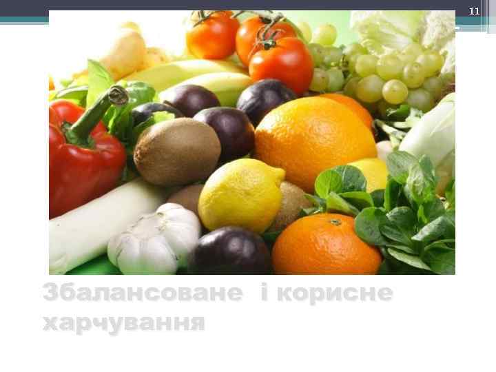 11 Збалансоване і корисне харчування 