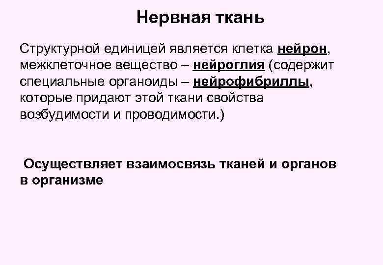 Взаимосвязь тканей