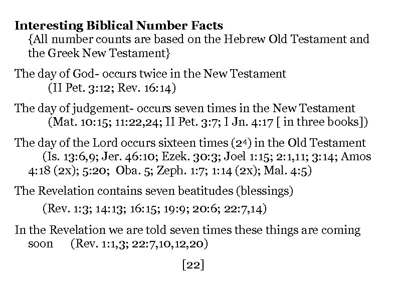 Interesting Biblical Number Facts {All number counts are based on the Hebrew Old Testament