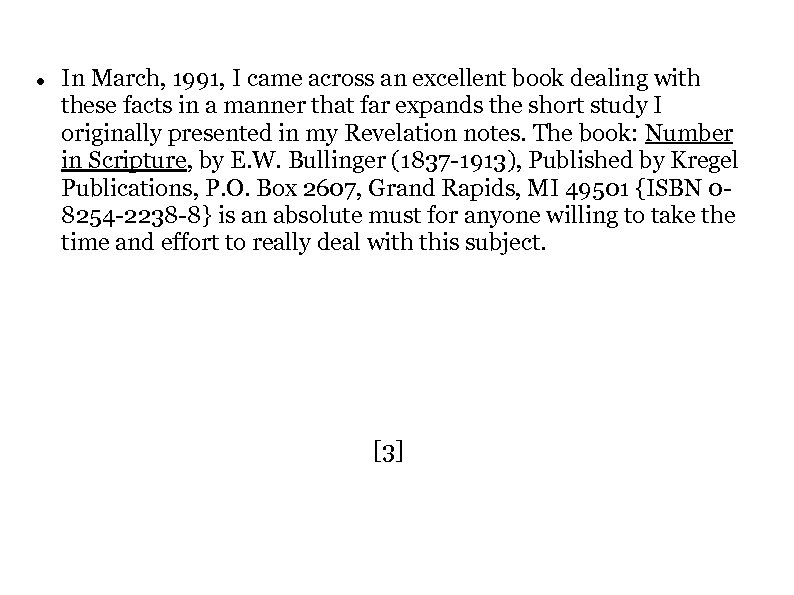  In March, 1991, I came across an excellent book dealing with these facts