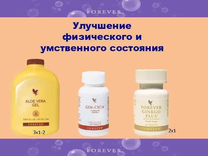 Улучшение физического и умственного состояния 3 x 1 -2 2 x 1 