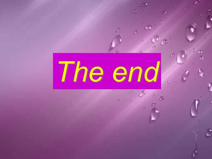 The end 