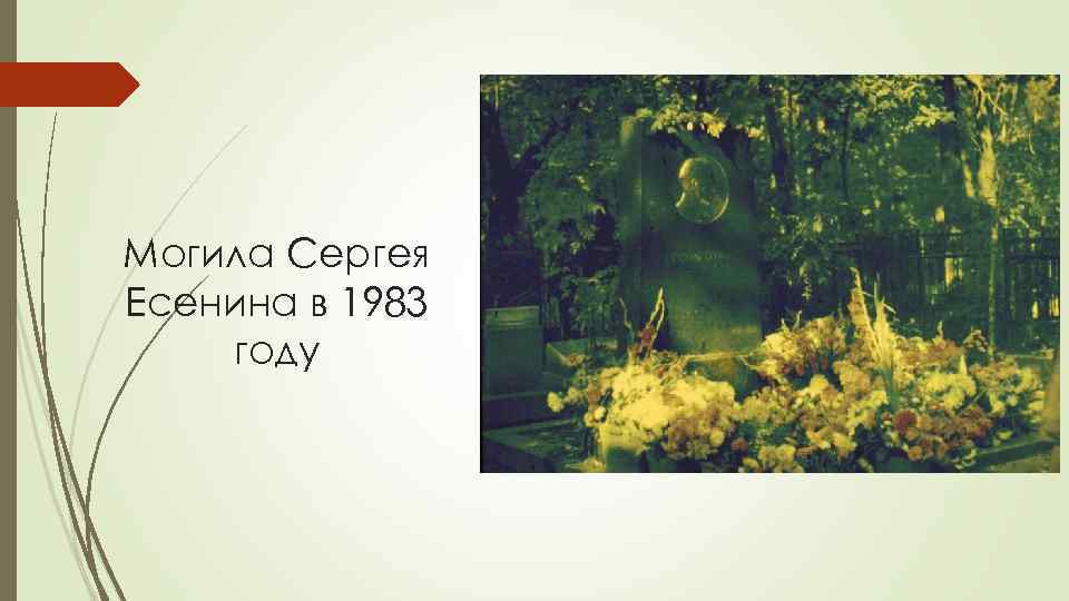 Могила Сергея Есенина в 1983 году 