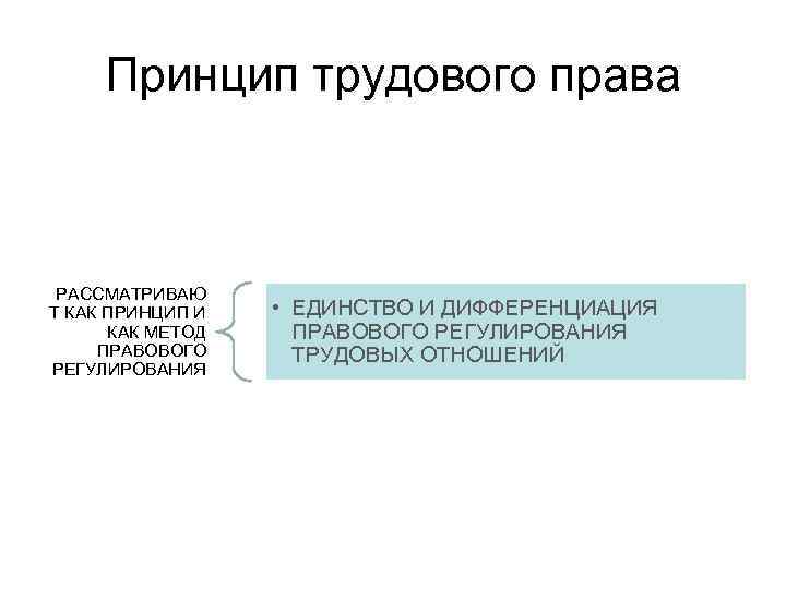 Принципы трудового регулирования. Единство и дифференциация трудового законодательства. Единство и дефферианство правового регулирования труда. Дифференциация правового регулирования. Дифференциация правового регулирования трудовых отношений.