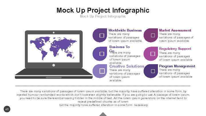 Mock Up Project Infographic Worldwide Business There are many variations of passages of lorem
