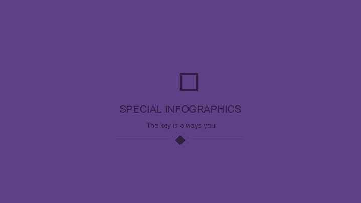  SPECIAL INFOGRAPHICS The key is always you 