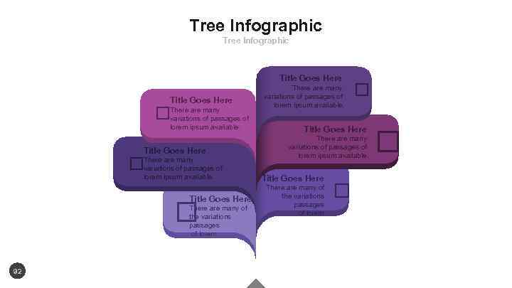 Tree Infographic Title Goes Here There are many variations of passages of lorem ipsum