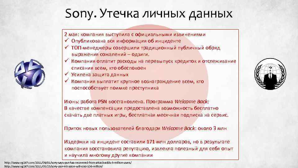 Sony. Утечка личных данных 2 мая: компания выступила с официальными извинениями ü Опубликована вся