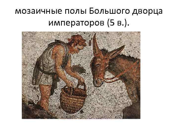 мозаичные полы Большого дворца императоров (5 в. ). 
