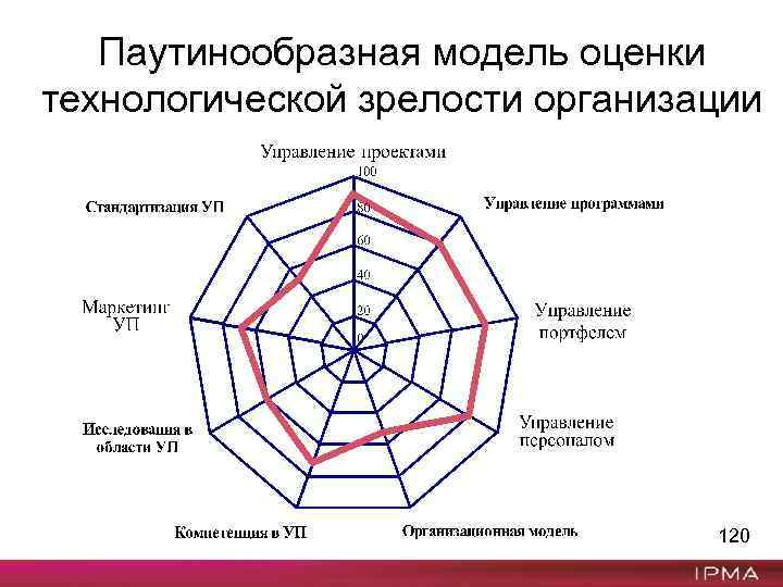 Паутинообразная модель оценки технологической зрелости организации 120 