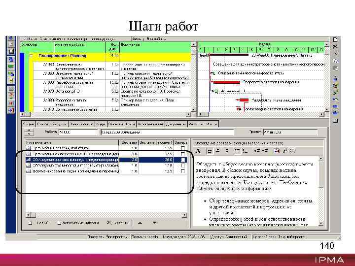 Шаги работ 140 