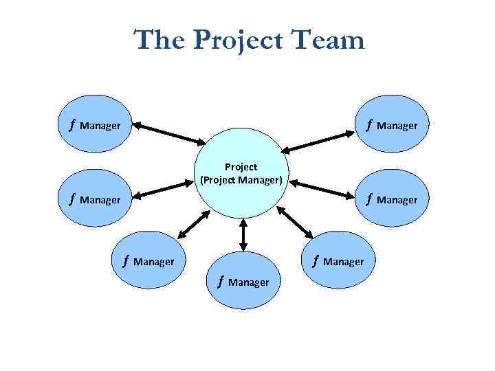 The Project Team ¦ Manager Project (Project Manager) ¦ Manager ¦ Manager 