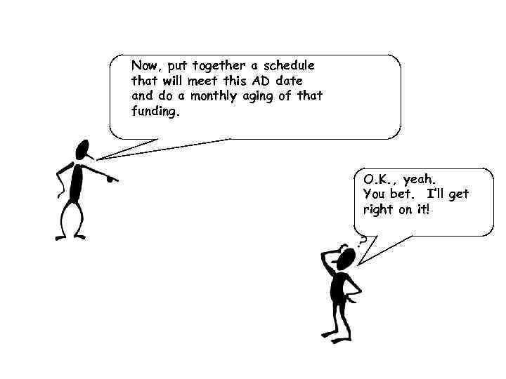 Now, put together a schedule that will meet this AD date and do a