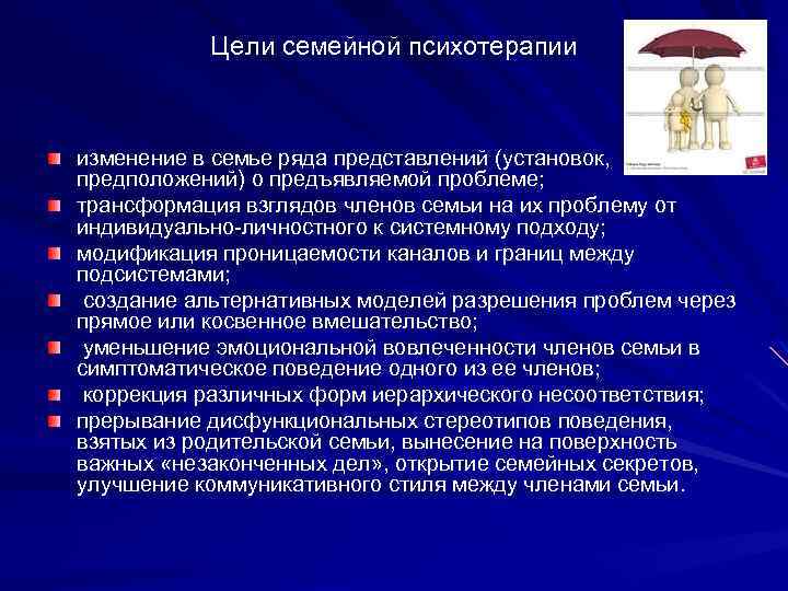 Терапия семейных систем. Цели семейной психотерапии. Цели и задачи психотерапии. Задачи семейной терапии. Цели и задачи системной семейной психотерапии.