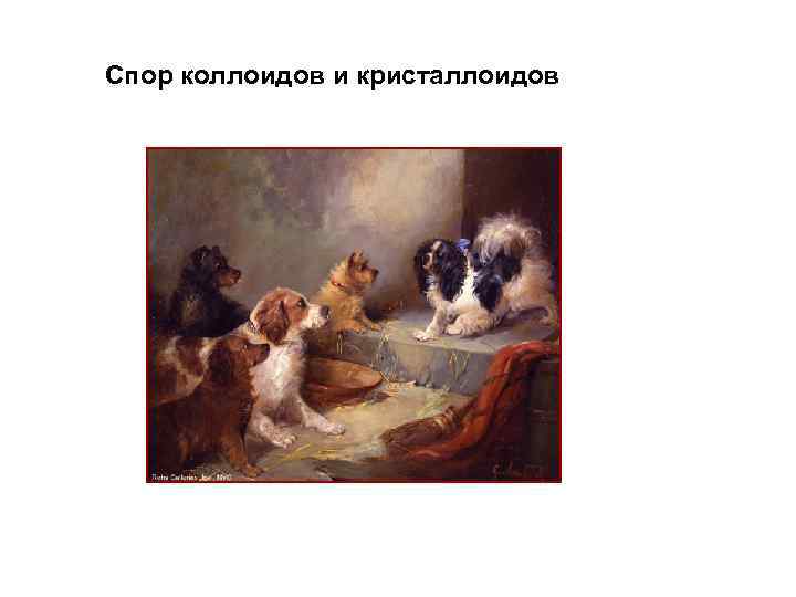 Спор коллоидов и кристаллоидов 