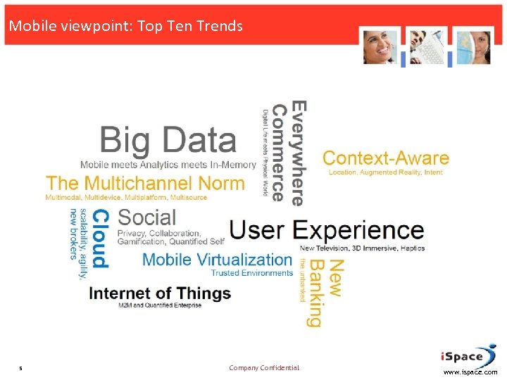 Mobile viewpoint: Top Ten Trends 5 Company Confidential www. ispace. com 