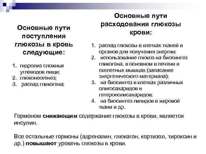 Схема процесса поддерживающего уровень глюкозы в крови при углеводном голодании