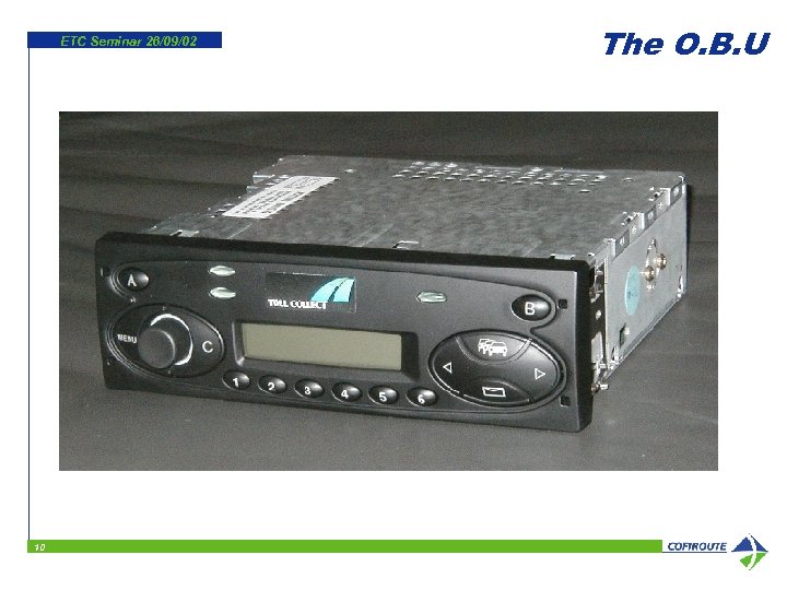 ETC Seminar 26/09/02 10 The O. B. U 