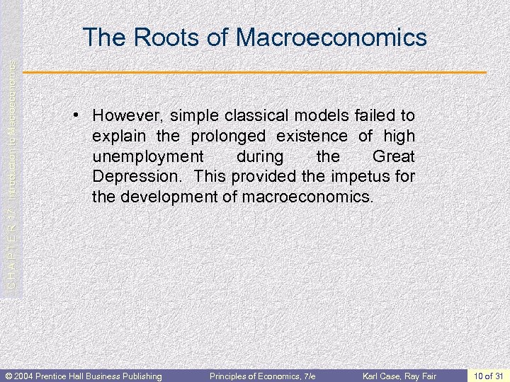 C H A P T E R 17: Introduction to Macroeconomics The Roots of