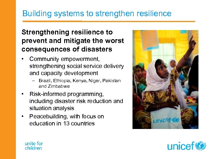 Building systems to strengthen resilience Strengthening resilience to prevent and mitigate the worst consequences