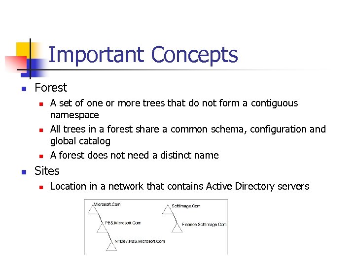 Important Concepts n Forest n n A set of one or more trees that