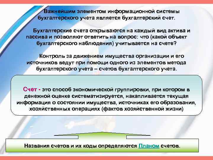 Важнейшим элементом информационной системы бухгалтерского учета является бухгалтерский счет. Бухгалтерские счета открываются на каждый