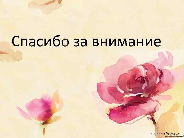 Спасибо за внимание 