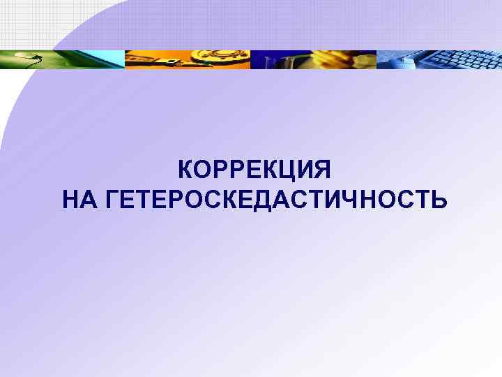 КОРРЕКЦИЯ НА ГЕТЕРОСКЕДАСТИЧНОСТЬ 