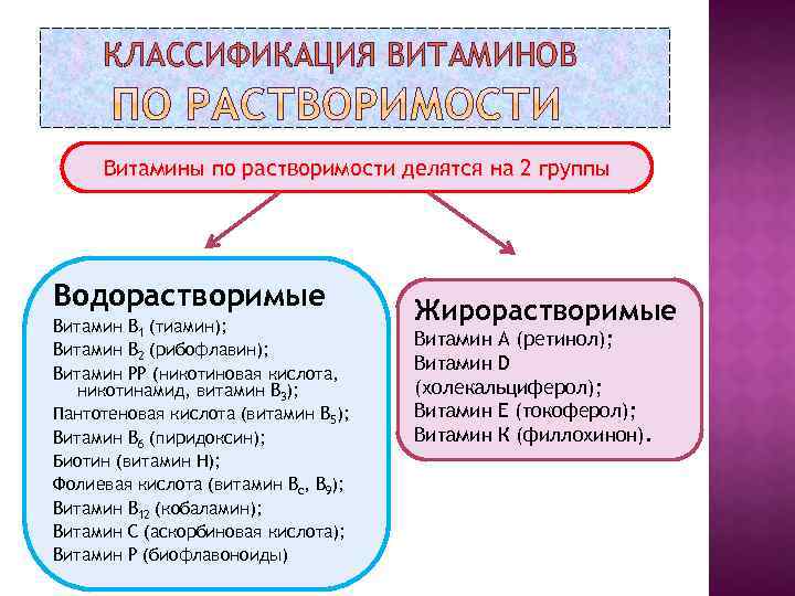 Классификация витаминов картинка