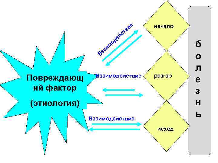 ие в ст й начало де о м аи з В Повреждающ ий фактор