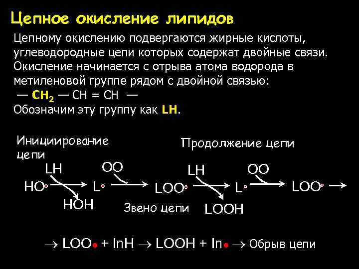 Схема редуктазной цепи окисления в микросомах