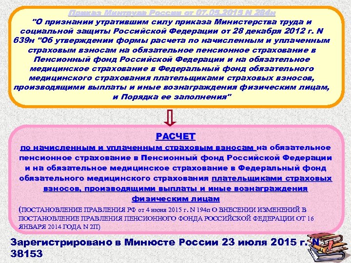 Приказ Минтруда России от 07. 05. 2015 N 284 н 
