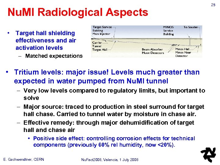 Nu. MI Radiological Aspects • Target hall shielding effectiveness and air activation levels –