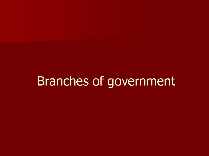 Branches of government 