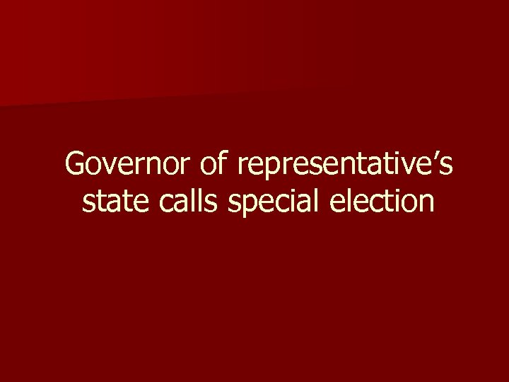 Governor of representative’s state calls special election 