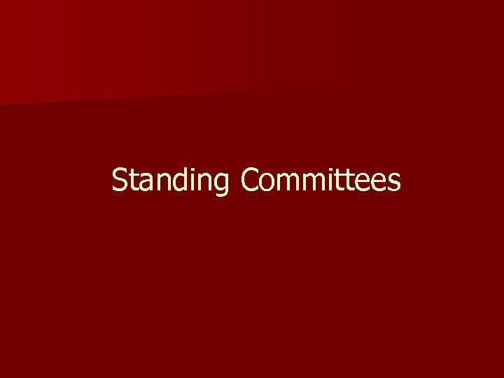 Standing Committees 
